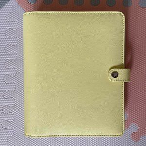 Kikki.K Large (A5) Leather Personal Planner - Lemon